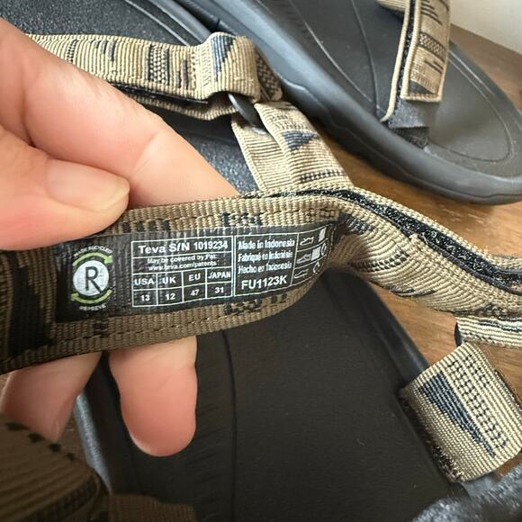 Teva Men’s Hurricane XLT2 Dark Olive Print Sport Sandals- Size 13 - Picture 9 of 11